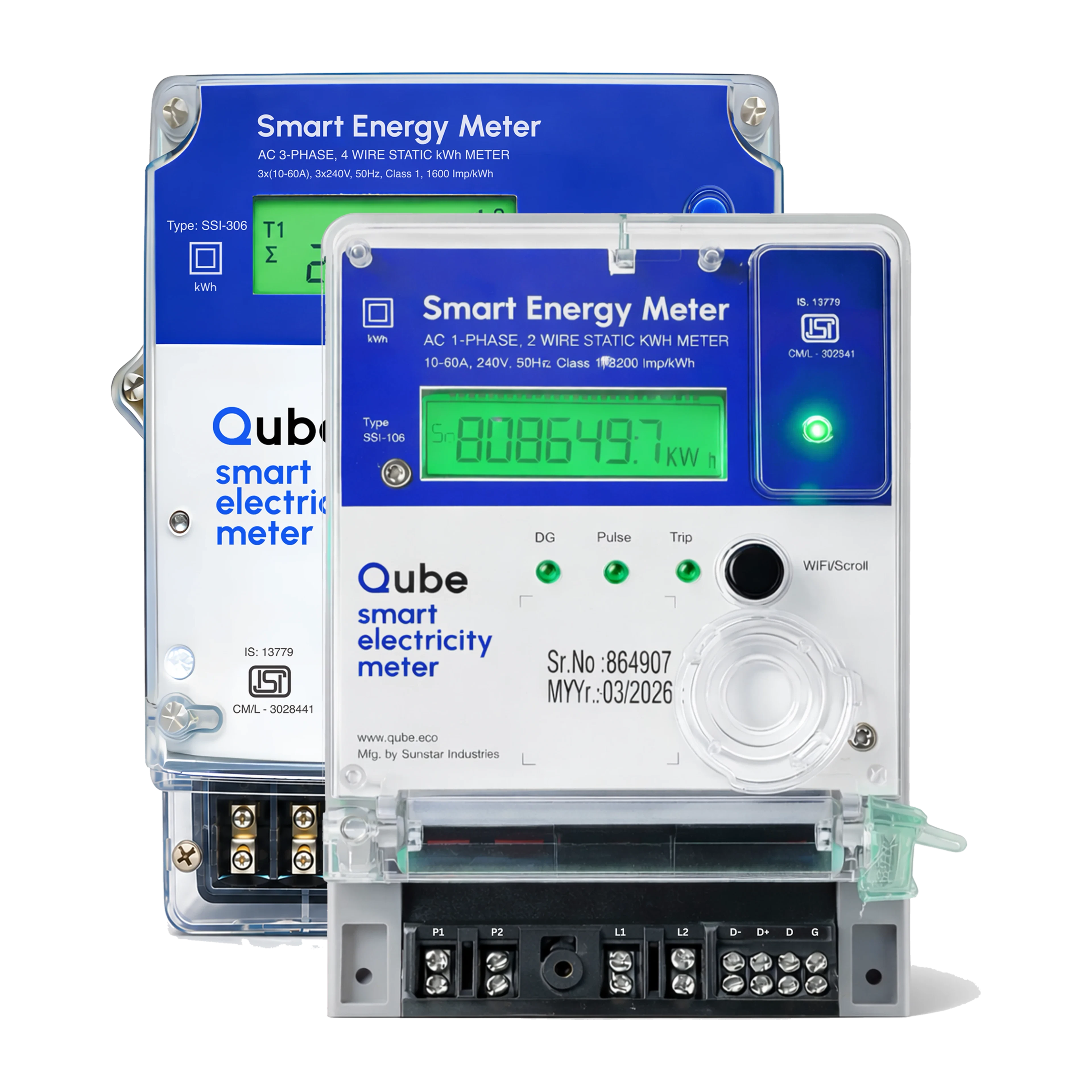 Qube One app-enabled prepaid smart energy meter