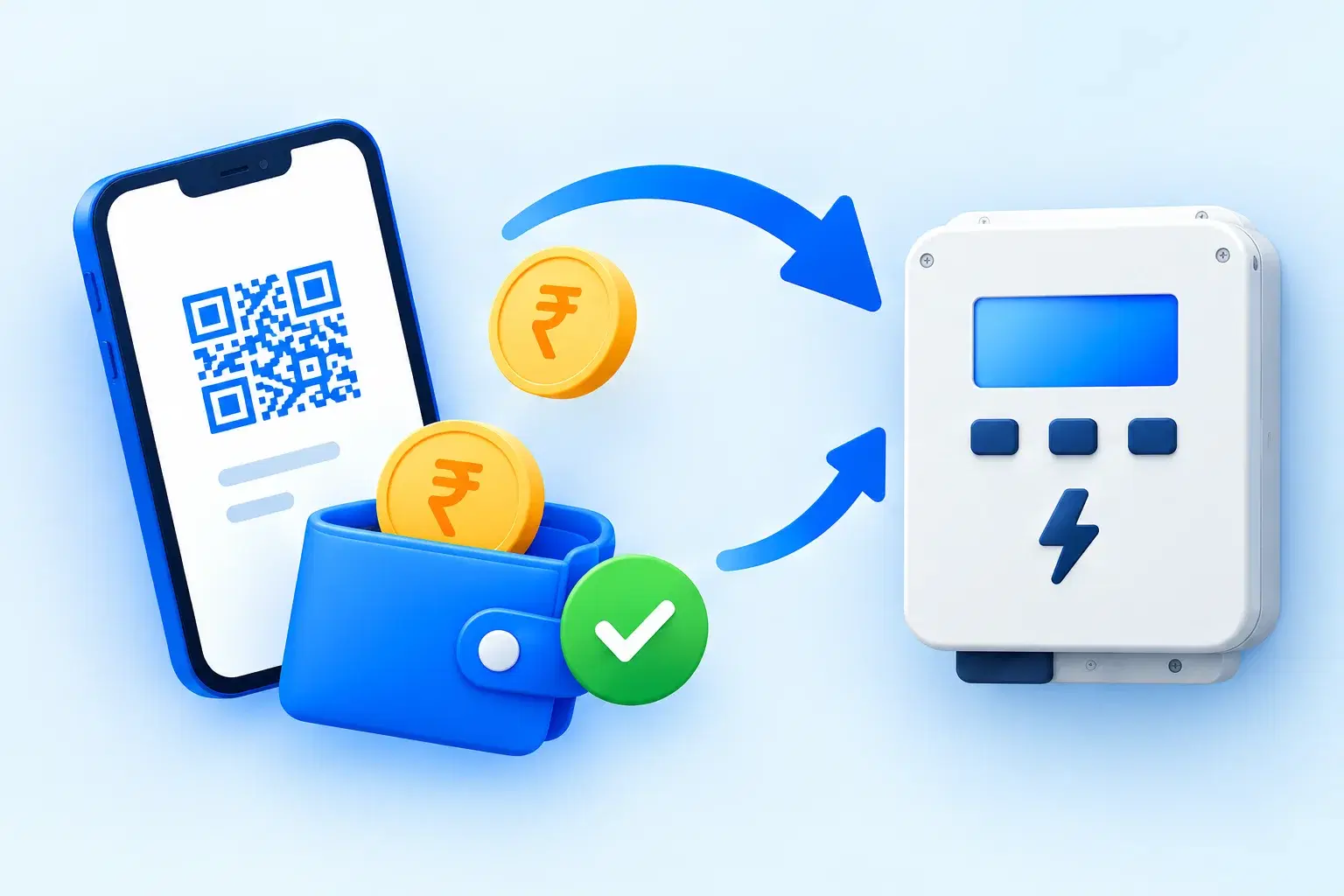 A recharge that still collects the balance on the meter